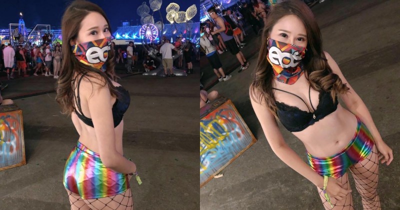 貴婦放假94不一樣！俞婷「火辣網襪」參加美國電音趴 歐美身形羨煞旁人～