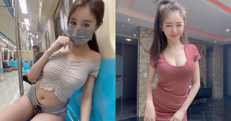 好狂！北捷車廂驚見「無罩巨乳正妹」，超兇穿搭香肩蠻腰美腿一次看光！