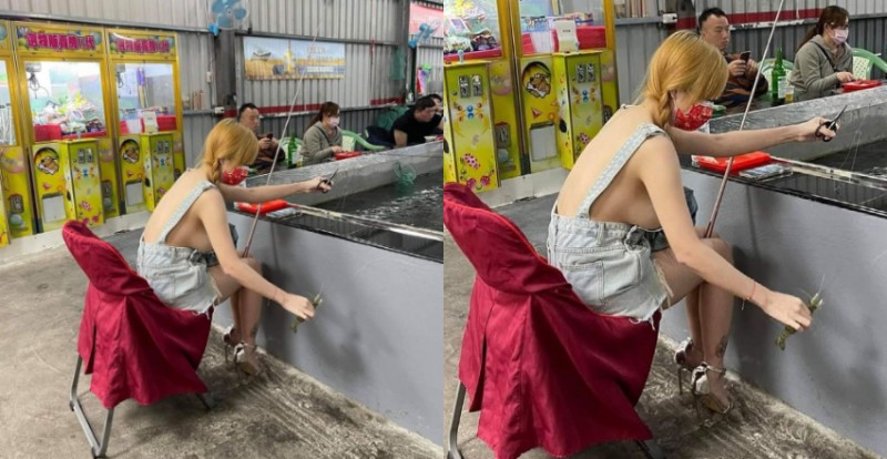 釣蝦場驚見「巨乳妹子」側奶大放送　隔壁釣客都無法冷靜了…