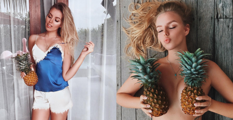 開喝！「俄羅斯辣妹」親手奉上特調「鳳梨奶」　網友：可插…吸管嗎？！