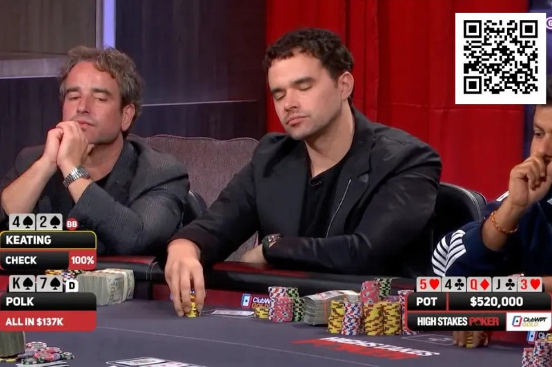 【EV扑克】用4-high跟注全下,用AA推入1287个BB——Alan Keating是天才还是疯子?