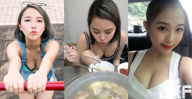 正妹細肩帶低胸低頭「露圓乳」大啖火鍋！由上而下的邪惡視角太猖狂…