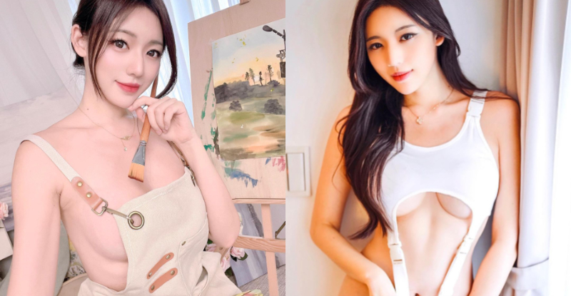 裸體小畫家「謝立琪Kiki」居家展藝術，「鮮嫩美乳」才是最美作品！