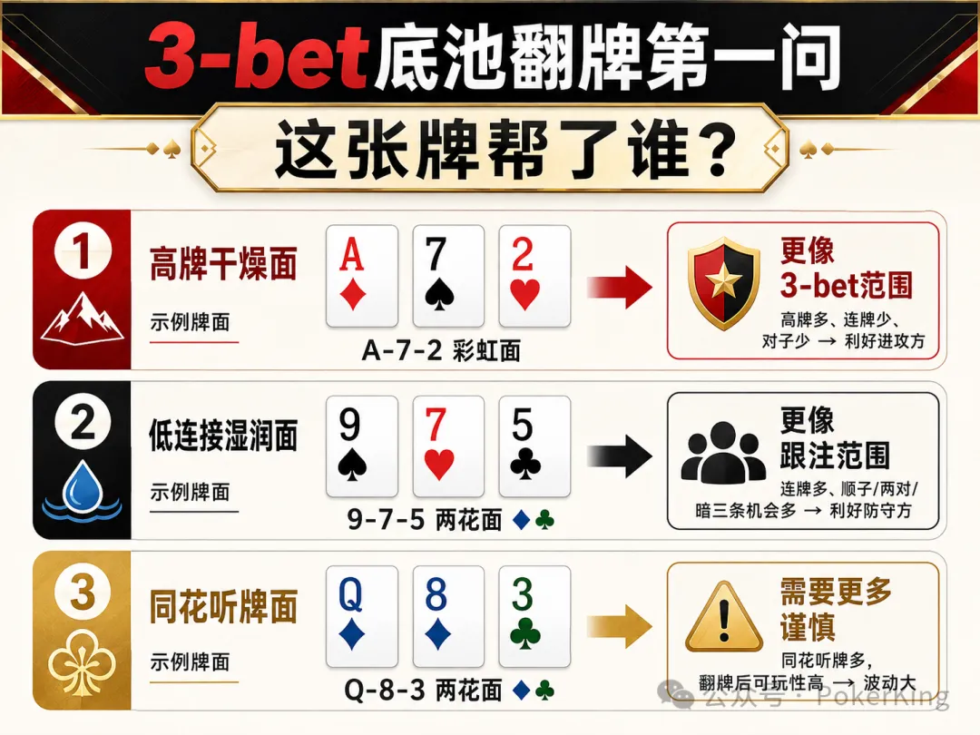 【EV扑克】翻前3-bet,翻牌没中怎么办?别只看“中没中”,要看这三件事