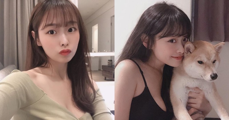 好想當她的狗！美乳正妹「湘湘」差點直播事故 平口上衣被狗扯開點閱數狂飆！
